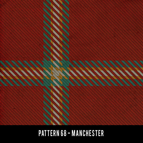 Pattern 68 Manchester - vinyl floor cloth sizes  sample swatch