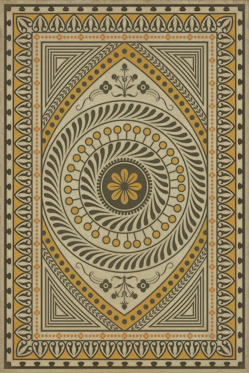 Pattern 75 Choose What is Divine - vinyl floor cloth rectangle sizes