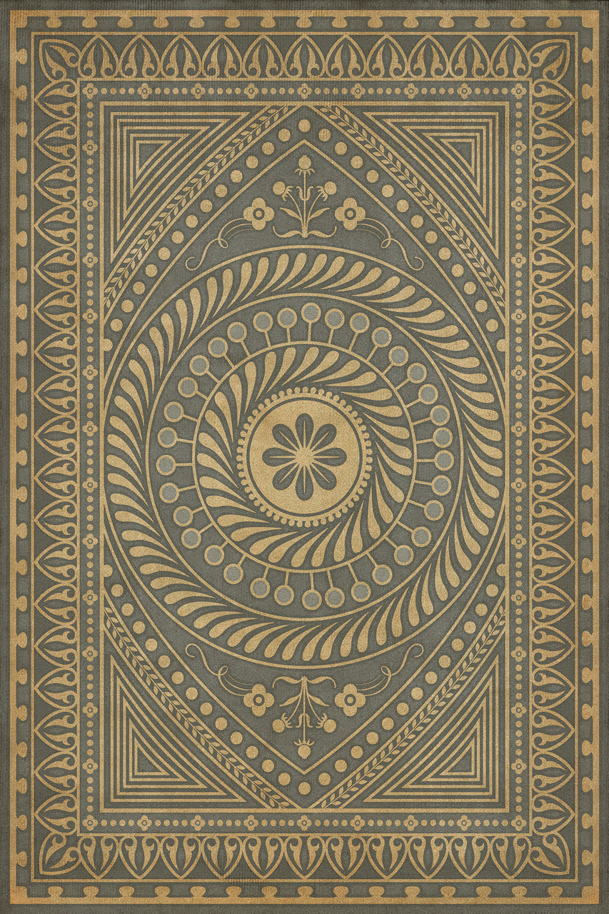 Pattern 75 Consult the Wise - vinyl floor cloth rectangle sizes