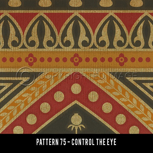 Pattern 75 Control the Eye - vinyl floor cloth swatch sample