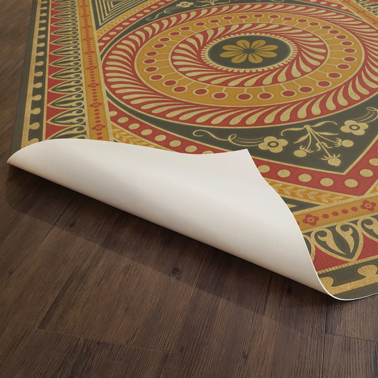 Pattern 75 Control the Eye - vinyl floor cloth underside 