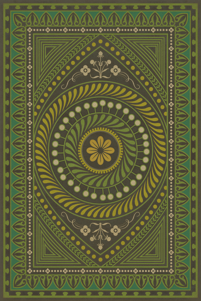 Pattern 75 Do Not Trust Wealth - vinyl floor cloth rectangle sizes