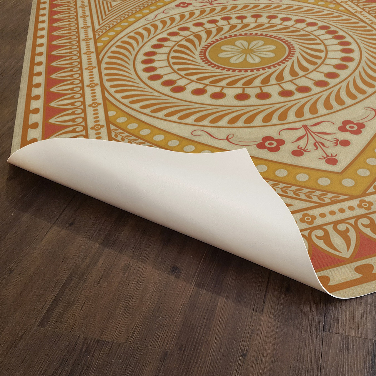 Pattern 75 Foresee the Future - vinyl floor cloth underside 