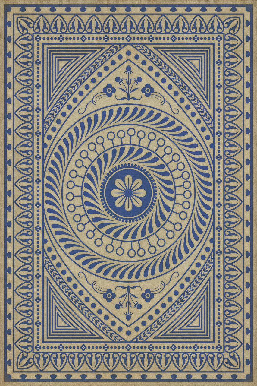 Pattern 75 Live Without Sorrow - vinyl floor cloth rectangle sizes