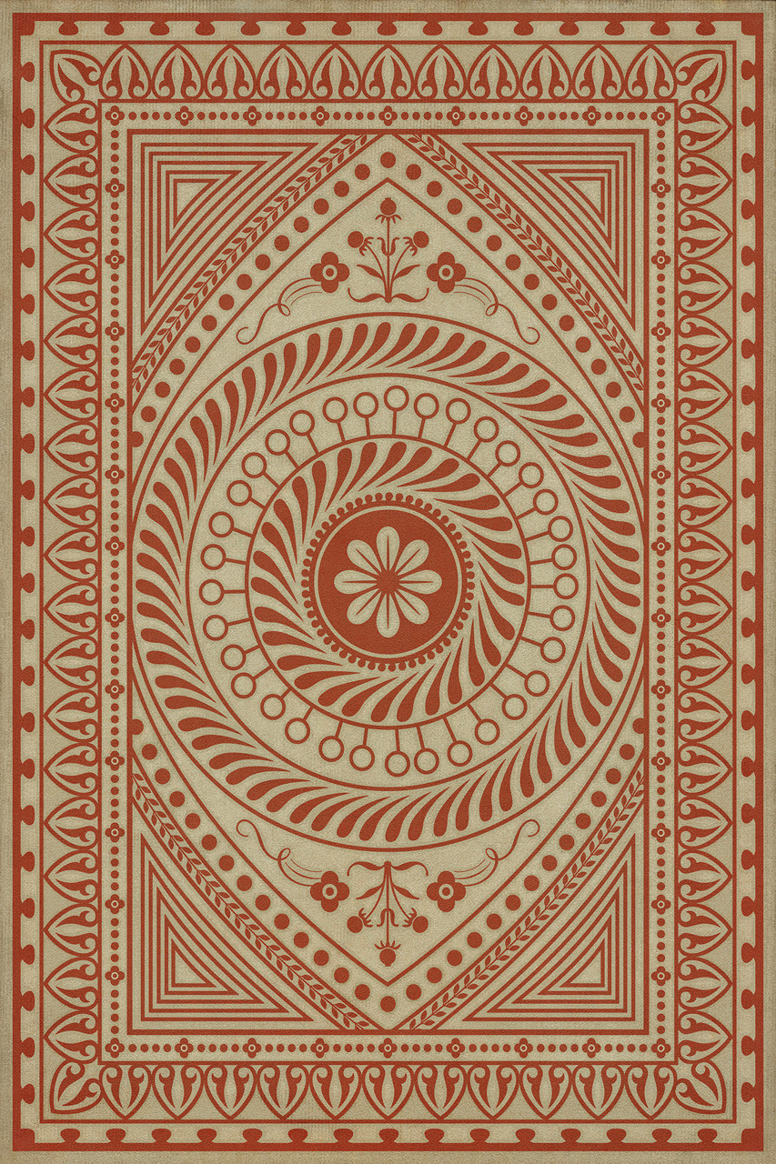 Pattern 75 Praise Hope - vinyl floor cloth rectangle sizes