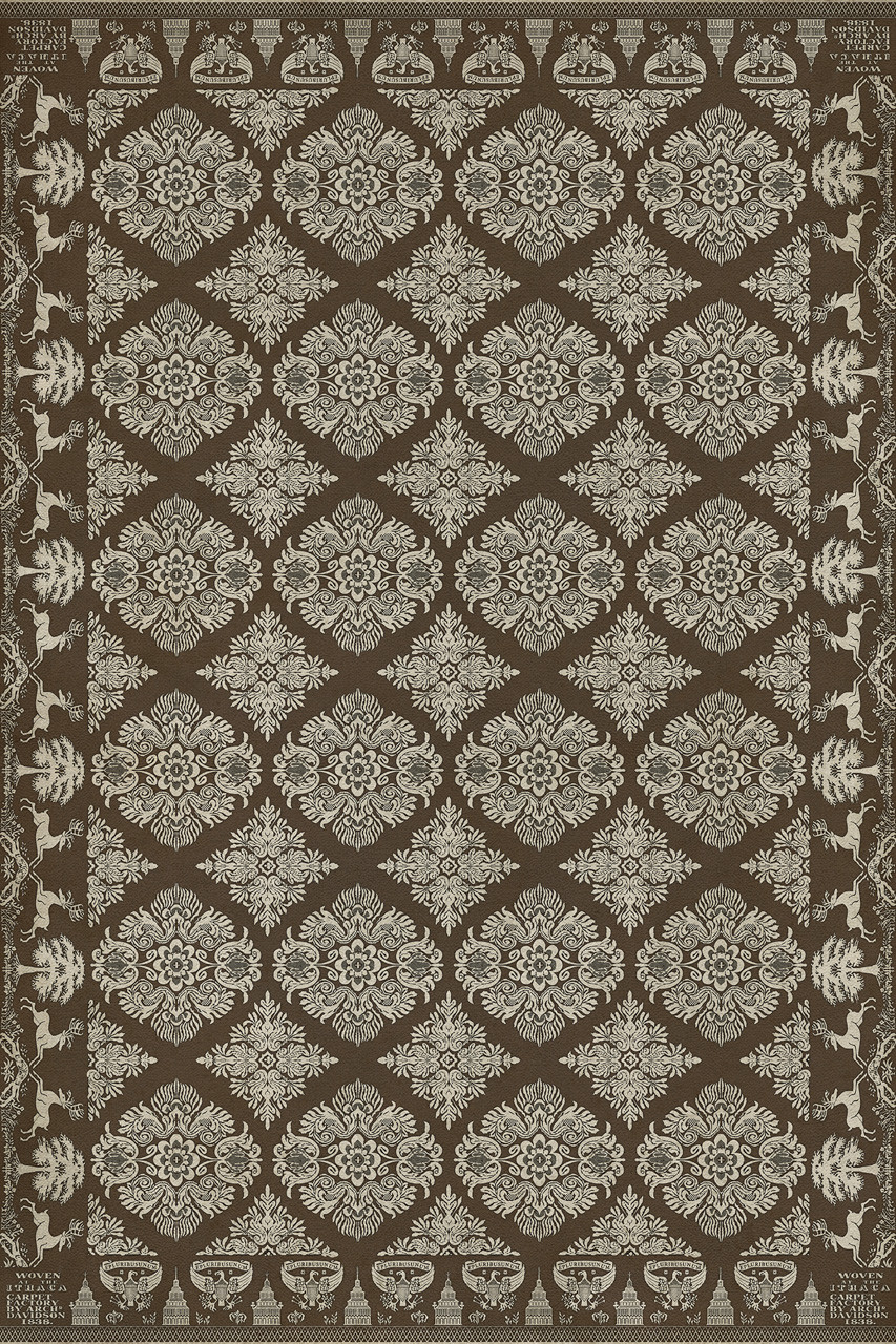 Williamsburg Archibald A Poison Tree - vinyl floor cloth sizes 20x30, 24x36, 38x56, 52x76, 70x102