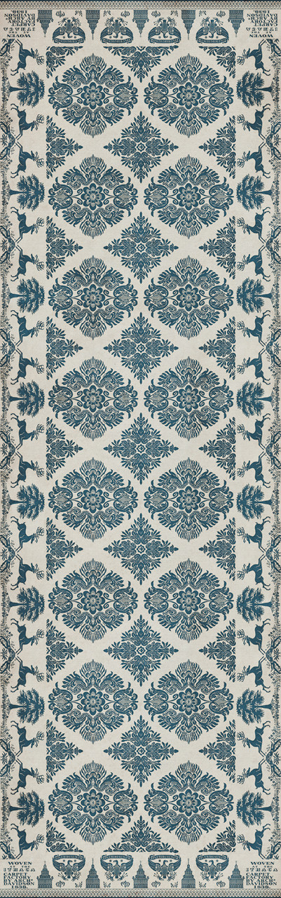 Williamsburg Archibald Davidson - vinyl floor cloth sizes 24x77, 30x96, 36x115