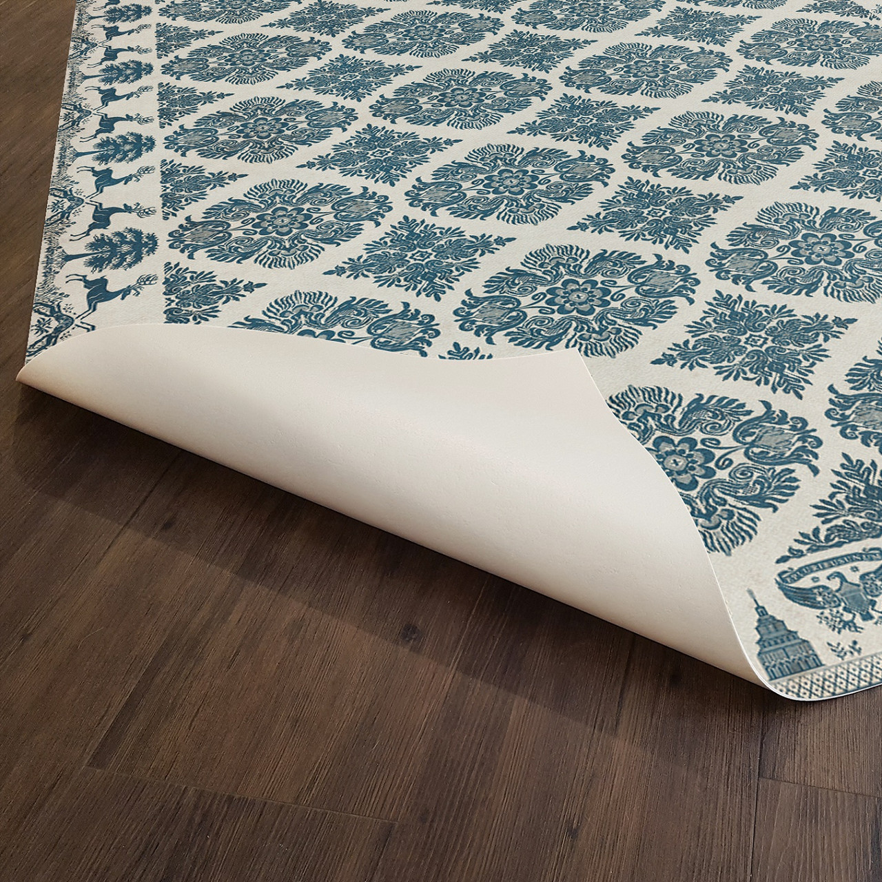 Williamsburg Archibald Davidson - vinyl floor cloth underside 