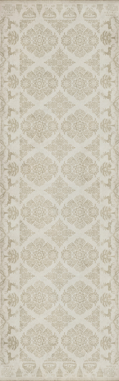 Williamsburg Archibald My Spectre Around Me - vinyl floor cloth size 36x115