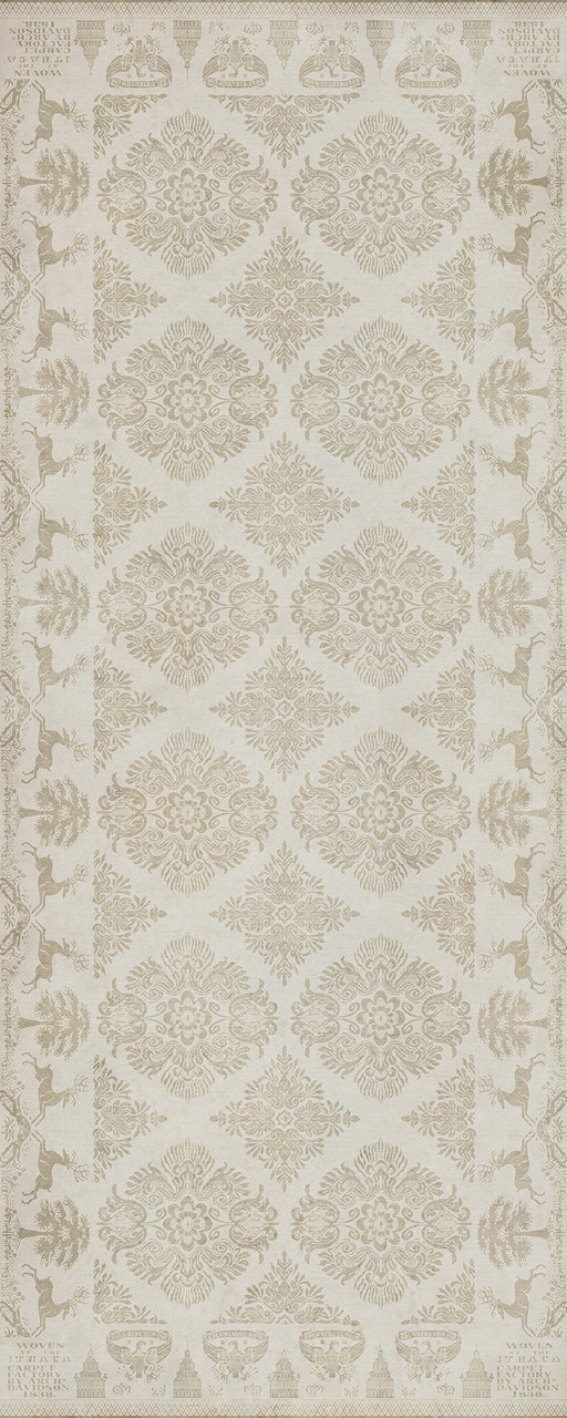 Williamsburg Archibald My Spectre Around Me - vinyl floor cloth size 36x90