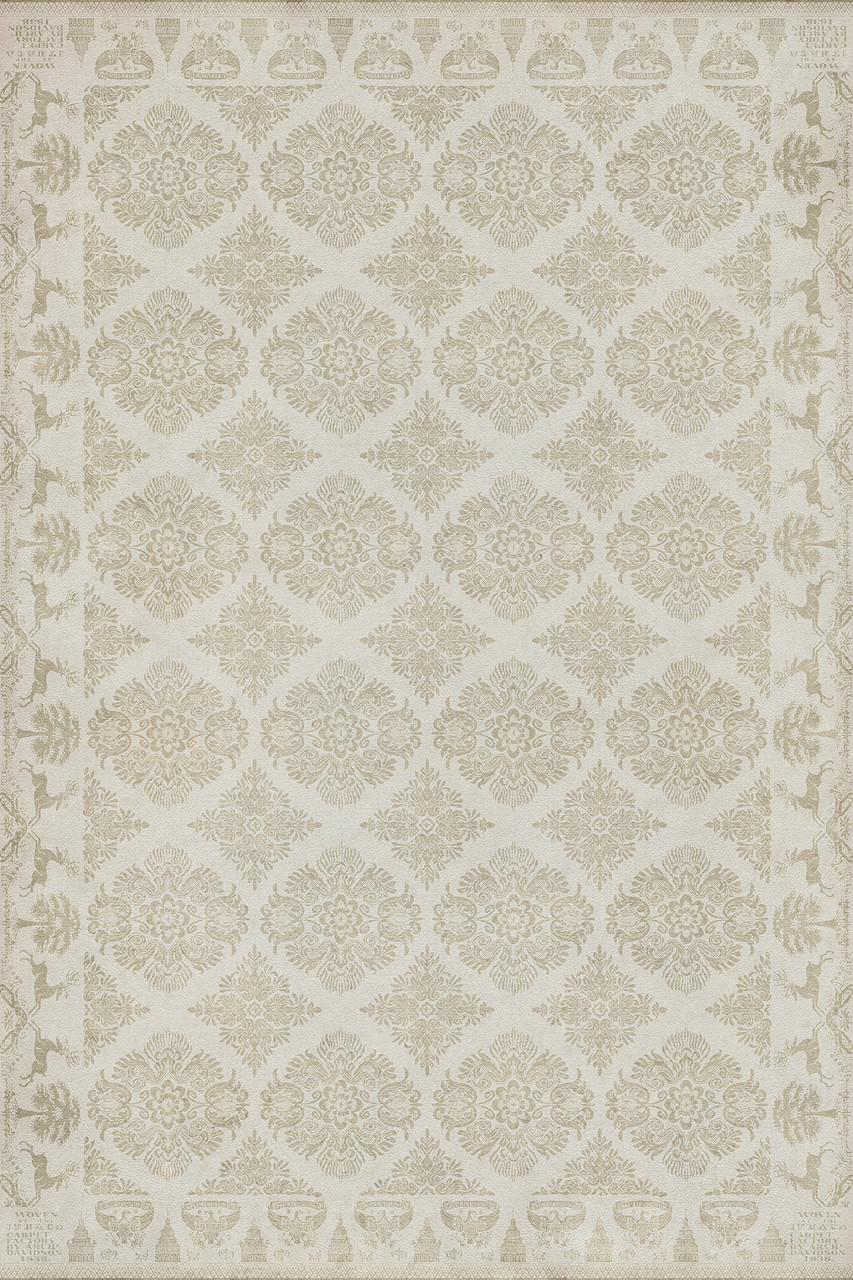 Williamsburg Archibald My Spectre Around Me - vinyl floor cloth sizes 20x30, 24x36, 38x56, 52x76, 70x102
