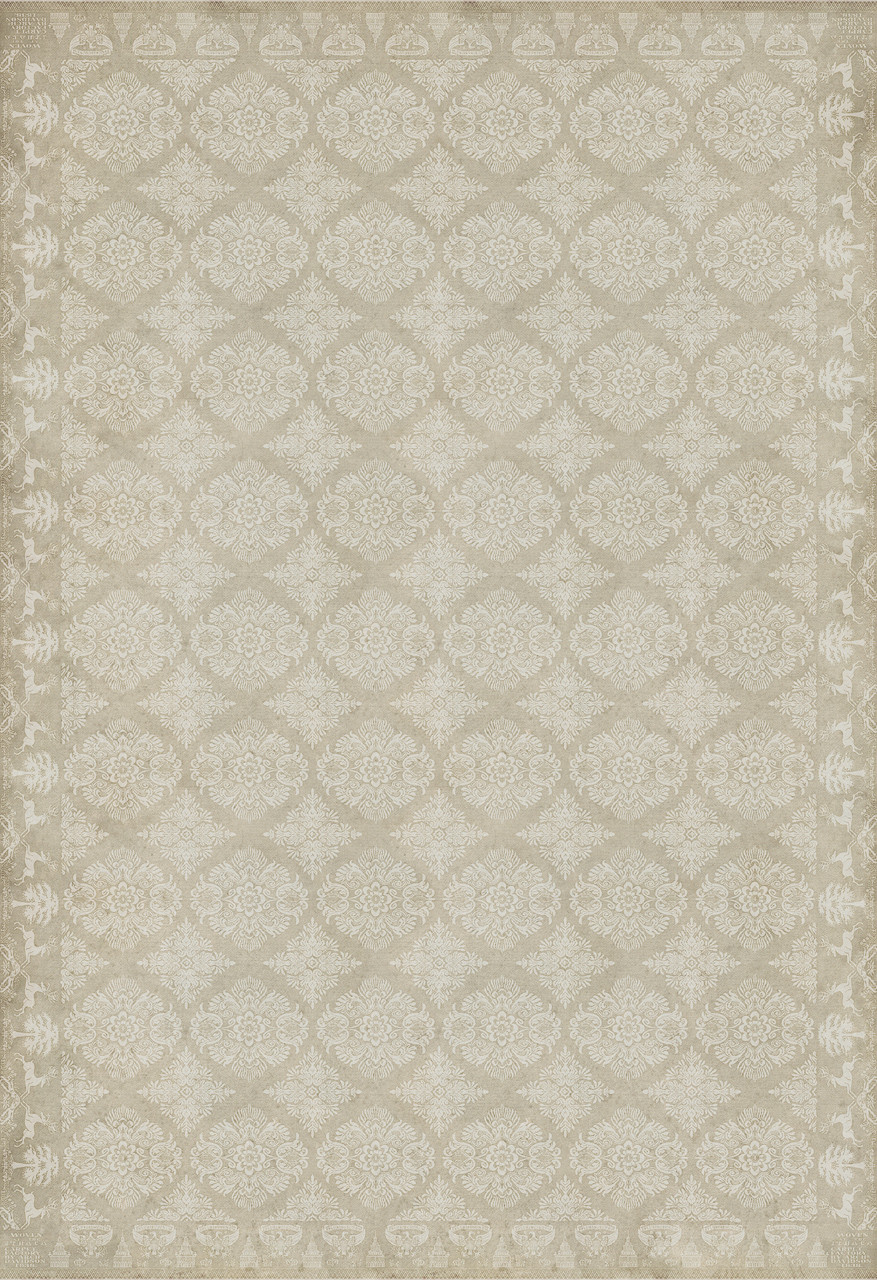 Williamsburg Archibald Several Questions Answered - vinyl floor cloth sizes 96x140, 120x175