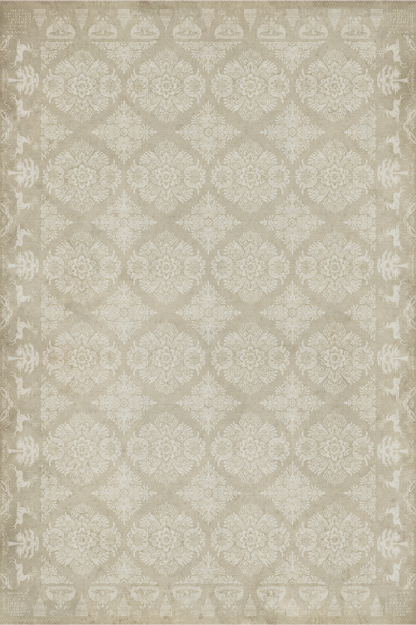 Williamsburg Archibald Several Questions Answered - vinyl floor cloth sizes 20x30, 24x36, 38x56, 52x76, 70x102