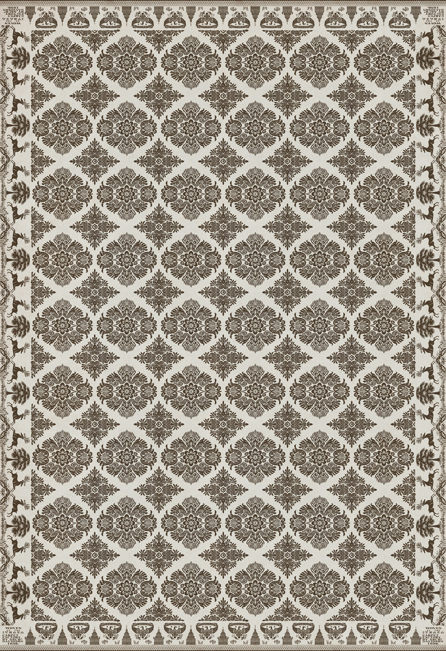 Williamsburg Archibald The Ancient Bard - vinyl floor cloth sizes 96x140, 120x175