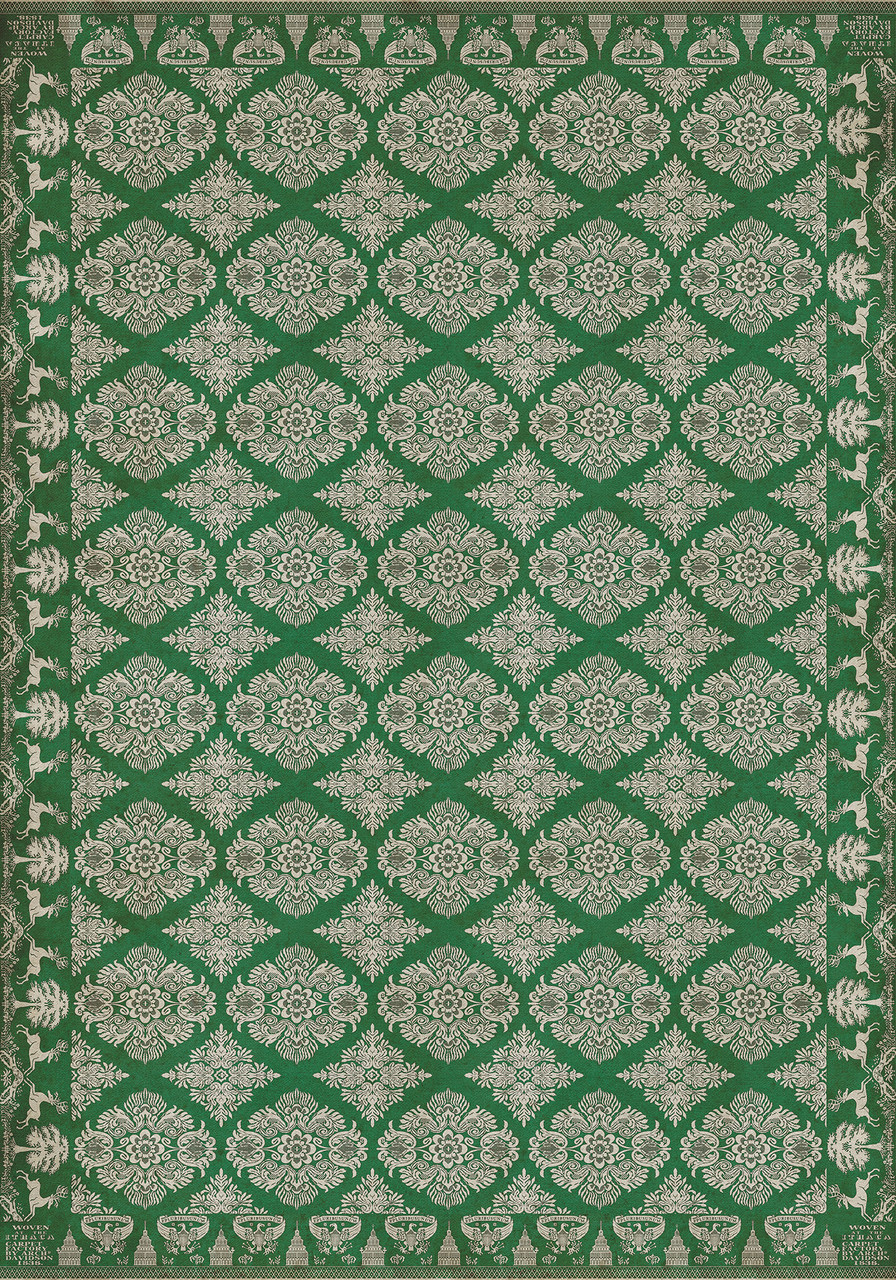 Williamsburg Archibald The Echoing Green - vinyl floor cloth size 84x120