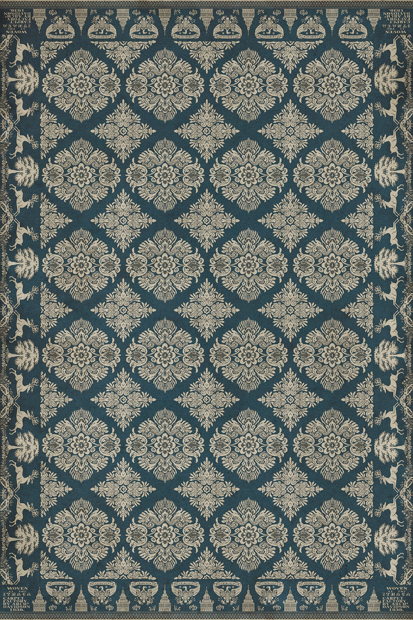 Williamsburg Archibald The Little Vagabond - vinyl floor cloth sizes 20x30, 24x36, 38x56, 52x76, 70x102