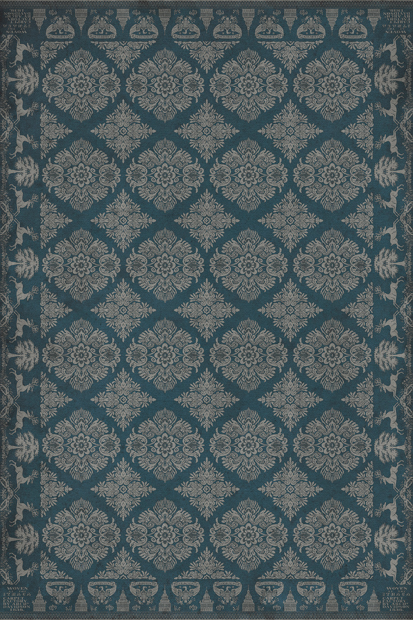 Williamsburg Archibald The Sky is an Immortal Tent - vinyl floor cloth sizes 20x30, 24x36, 38x56, 52x76, 70x102