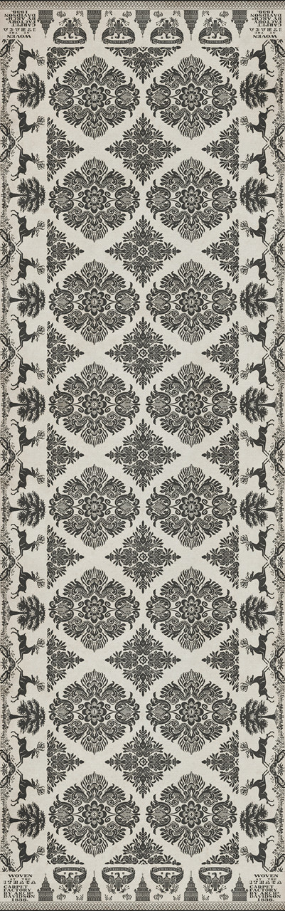 Williamsburg Archibald To Nobodaddy - vinyl floor cloth size 36x115