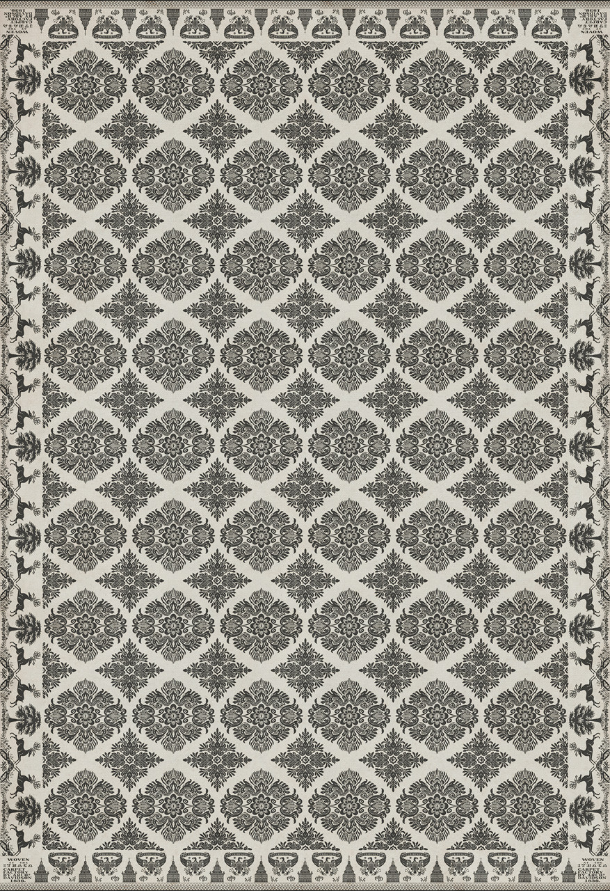 Williamsburg Archibald To Nobodaddy - vinyl floor cloth sizes 96x140, 120x175