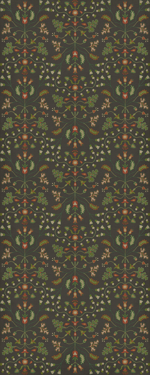 Williamsburg Franklin Afterwit - vinyl floor cloth size 36x90