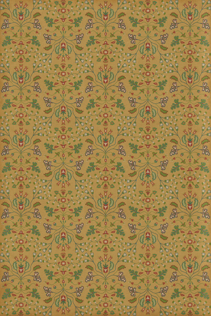 Williamsburg Franklin Bagatelles - vinyl floor cloth sizes 20x30, 24x36, 38x56, 52x76, 70x102