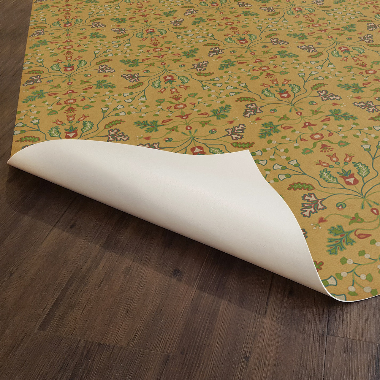 Williamsburg Franklin Bagatelles - vinyl floor cloth underside 