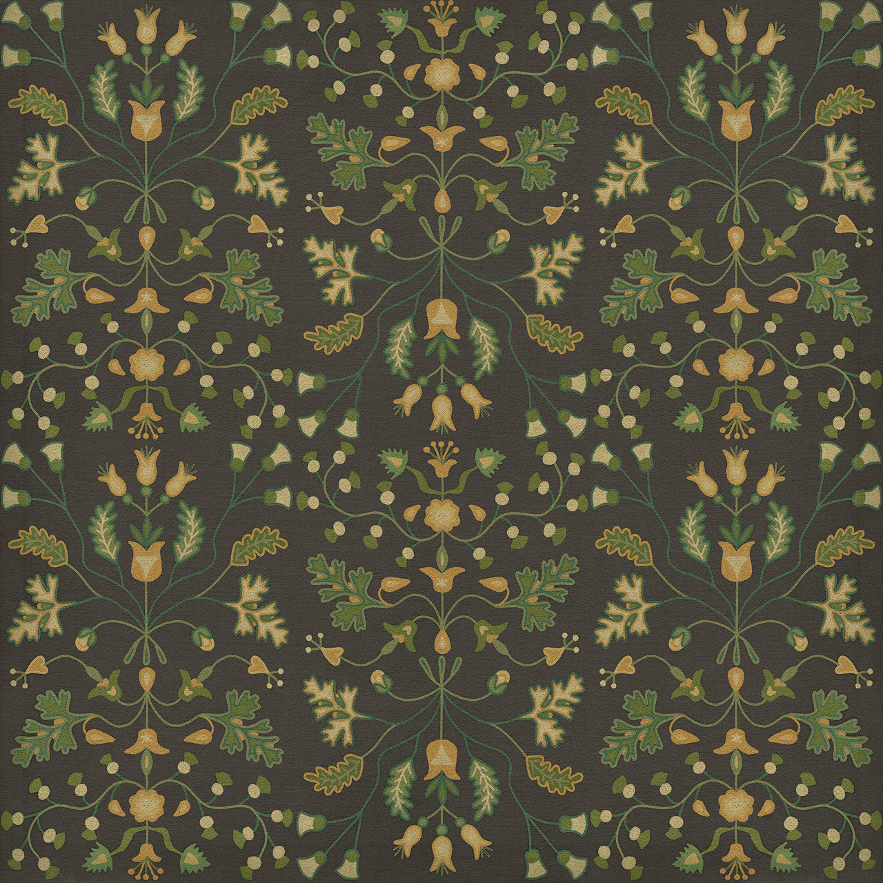 Williamsburg Franklin Benevolus - vinyl floor cloth sizes 36x36, 48x48