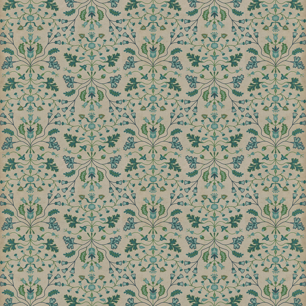 Williamsburg Franklin Martha Careful - vinyl floor cloth sizes 60x60, 72x72