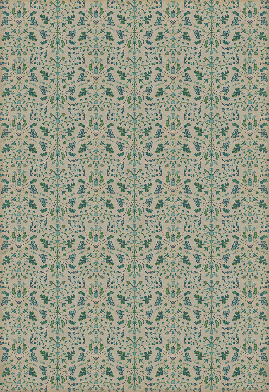 Williamsburg Franklin Martha Careful - vinyl floor cloth sizes 96x140, 120x175