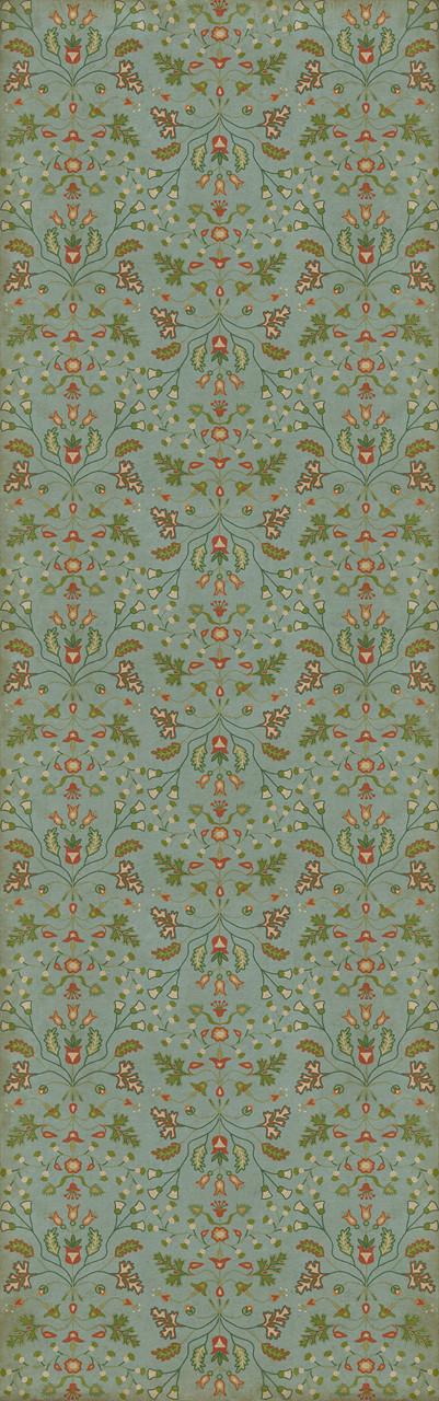 Williamsburg Franklin Polly Baker - vinyl floor cloth size 36x115