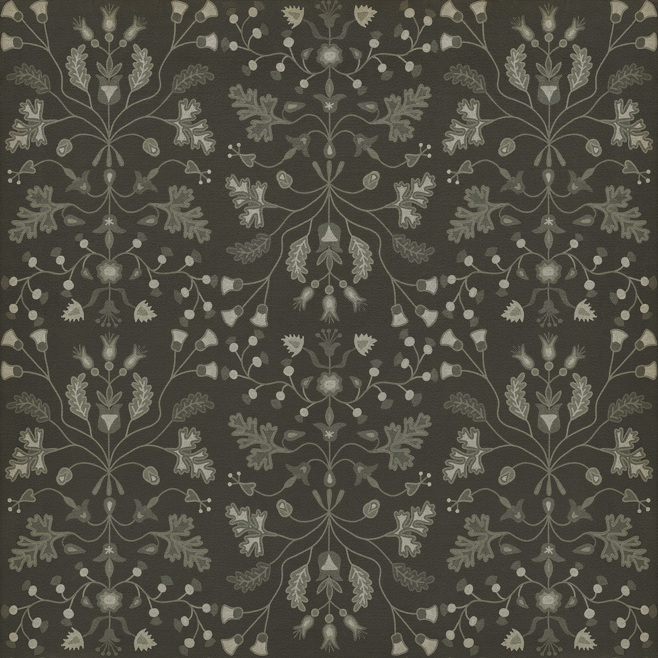 Franklin Silence Dogwood - vinyl floor cloth sizes 36x36, 48x48