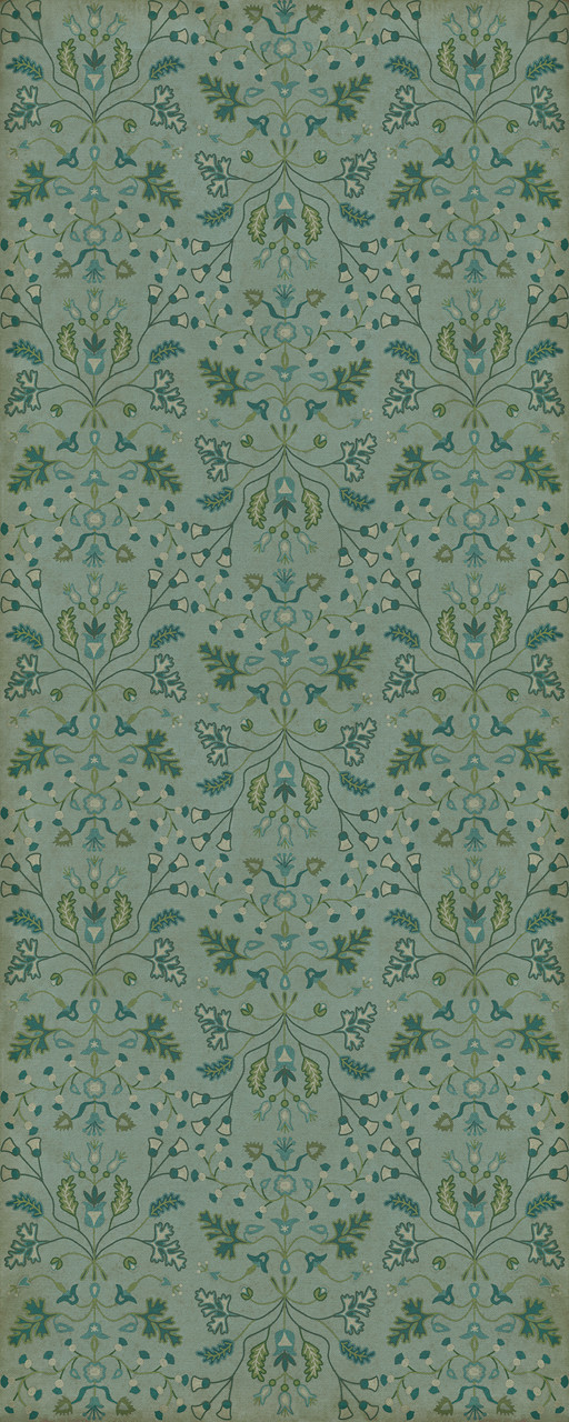 Williamsburg Franklin Useful Knowledge - vinyl floor cloth size 36x90