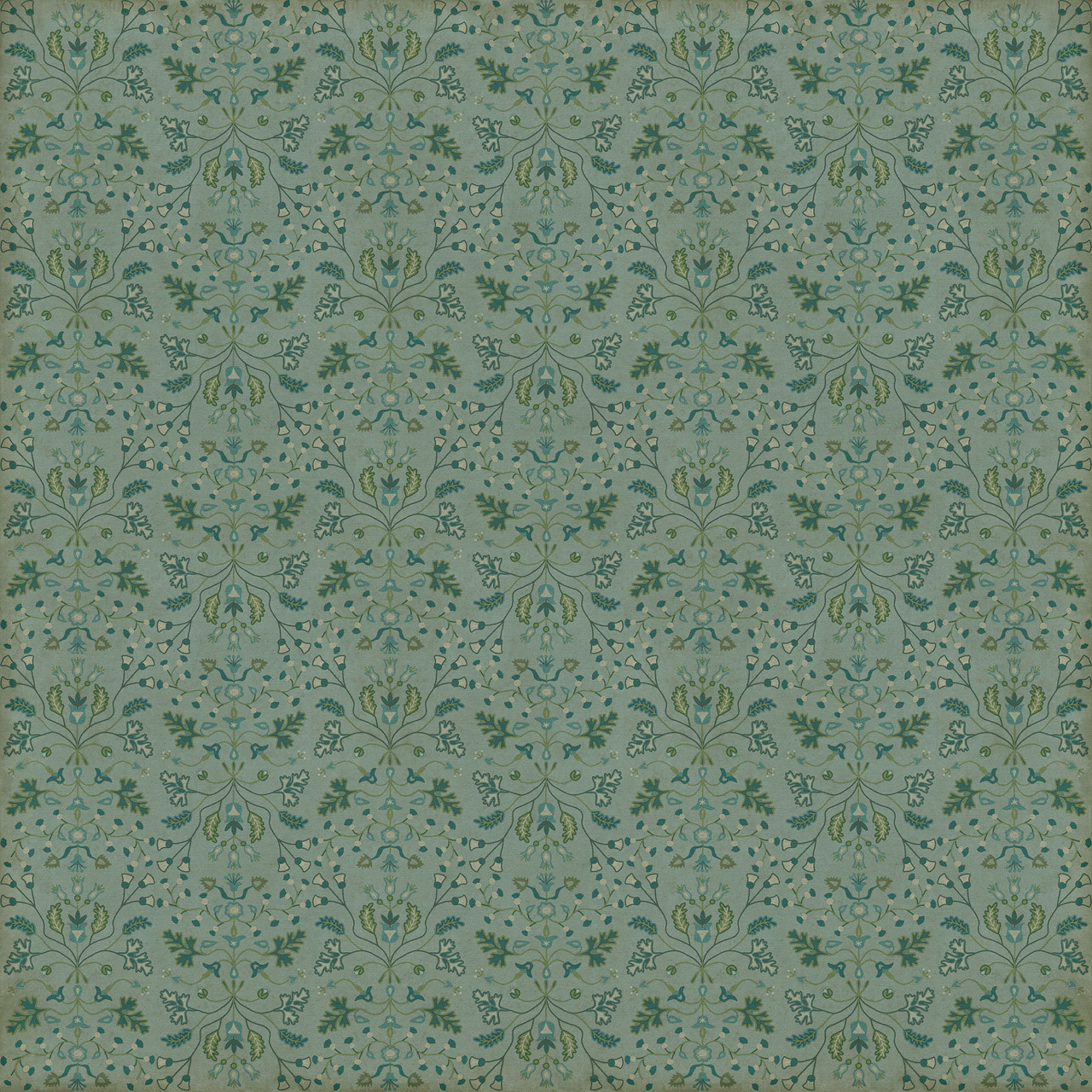 Williamsburg Franklin Useful Knowledge - vinyl floor cloth sizes 96x96, 120x120