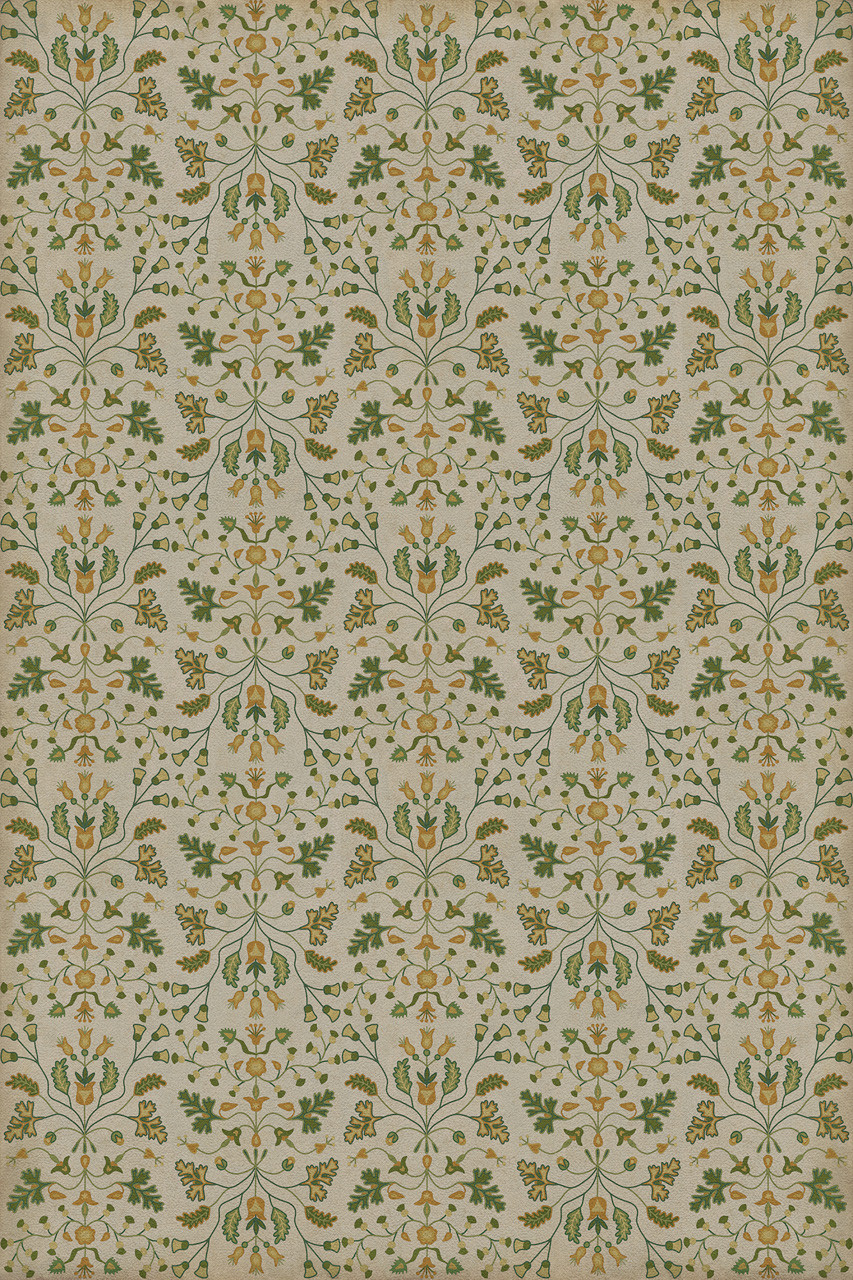 Williamsburg Franklin Your Humble Servant - vinyl floor cloth sizes 20x30, 24x36, 30x44, 38x56, 52x76, 70x102, 84x120