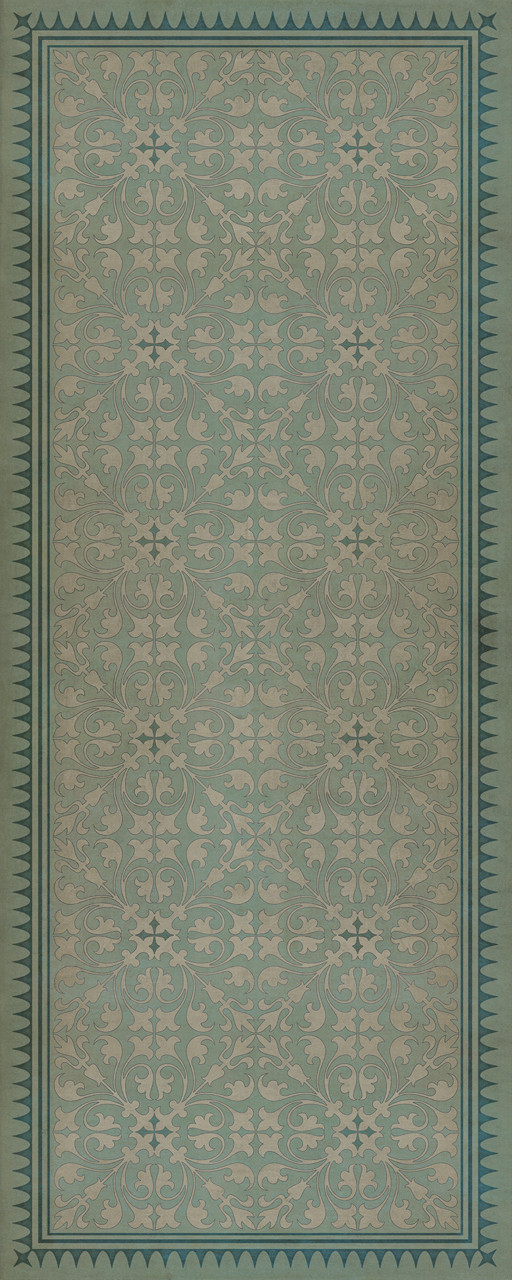 Classic Pattern 21 Alice in Wonderland - vinyl floor cloth sizes 30x75, 36x90