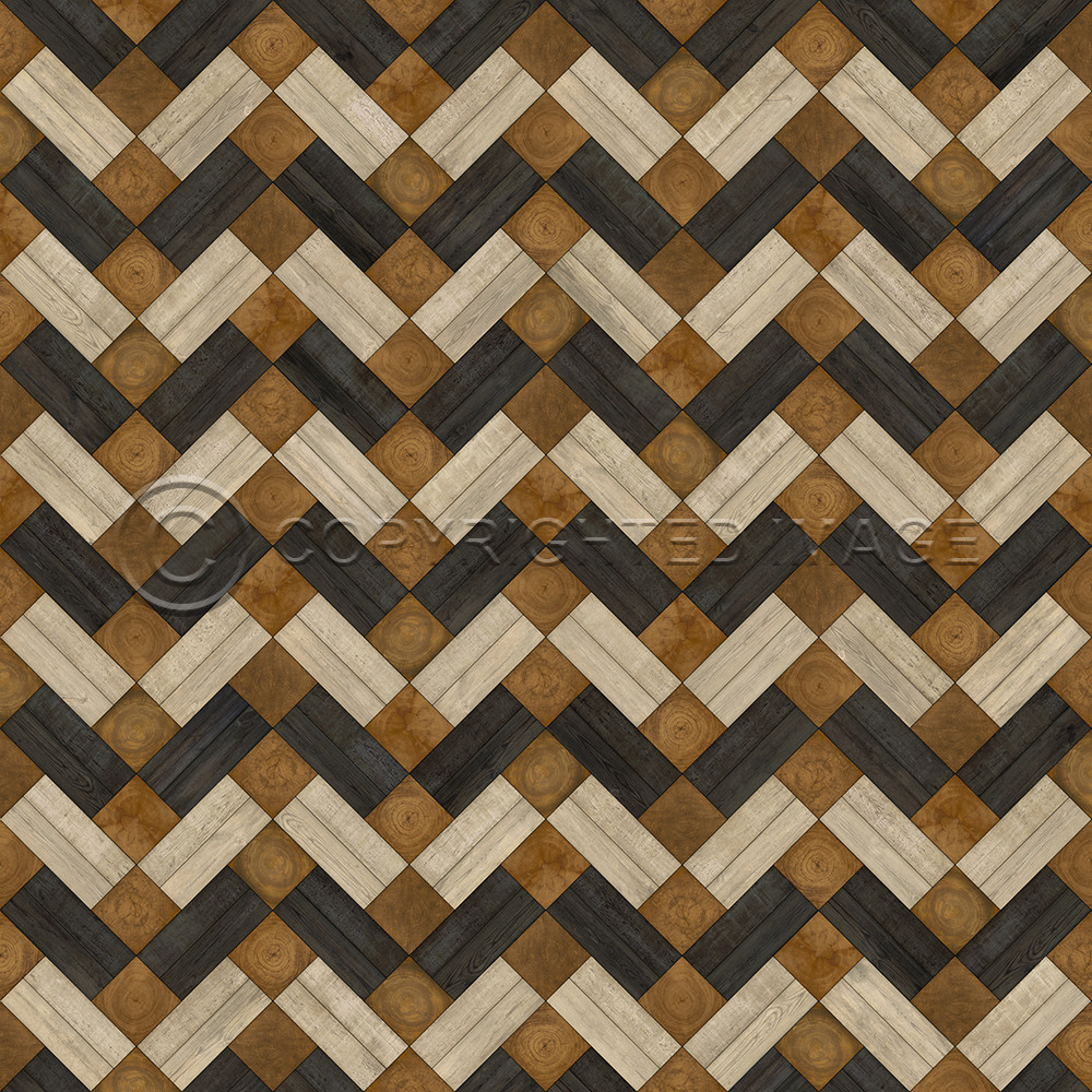 Woodson Lethaby - vinyl floor cloth sizes 60x60 and 72x72
