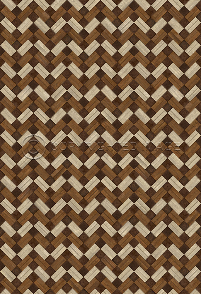 Woodson Heygate - vinyl floor cloth sizes 96x140 and 120x175