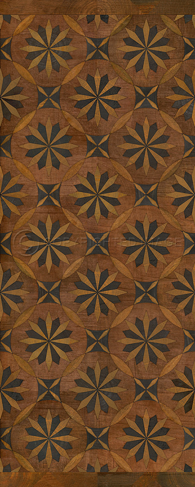 Roycrofter Time and Chance - vinyl floor cloth sizes 30x75, 36x90