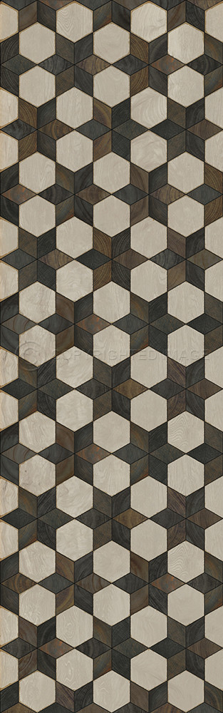 Illuminated Battlestar - vinyl floor cloth sizes 24x77, 30x96, 26x83, 36x115