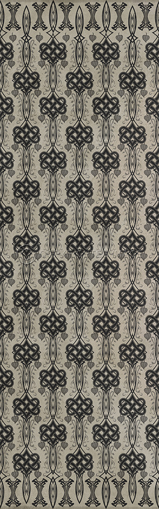 Lord Byron And Thou Art Dead - vinyl floor cloth sizes 24x77, 30x96, 26x83, 36x115