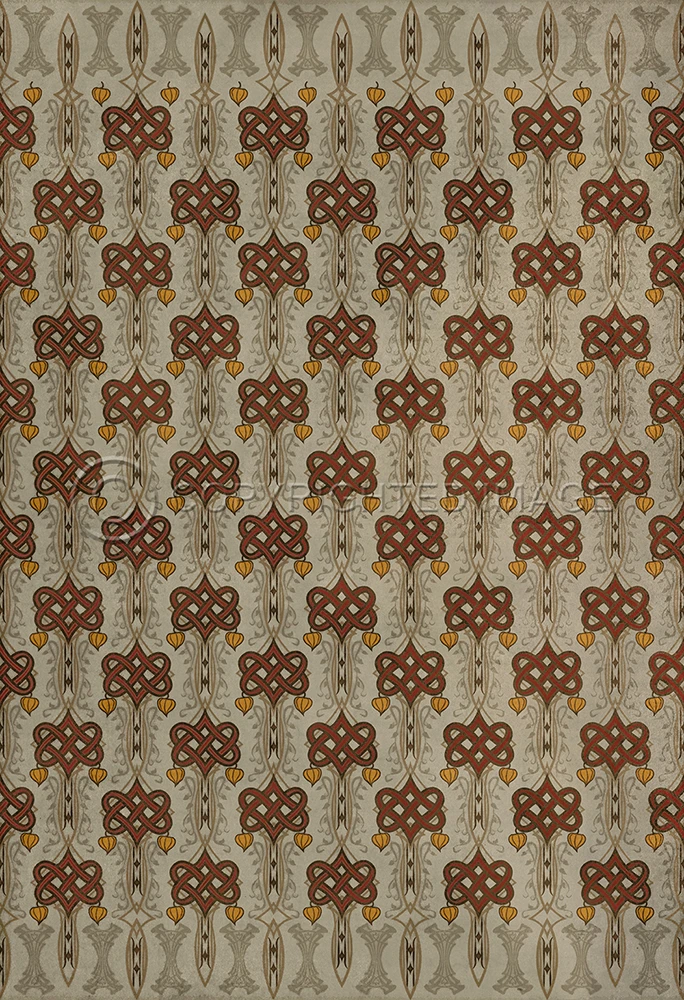 Lord Byron Days are Done - vinyl floor cloth sizes 52x76, 70x102