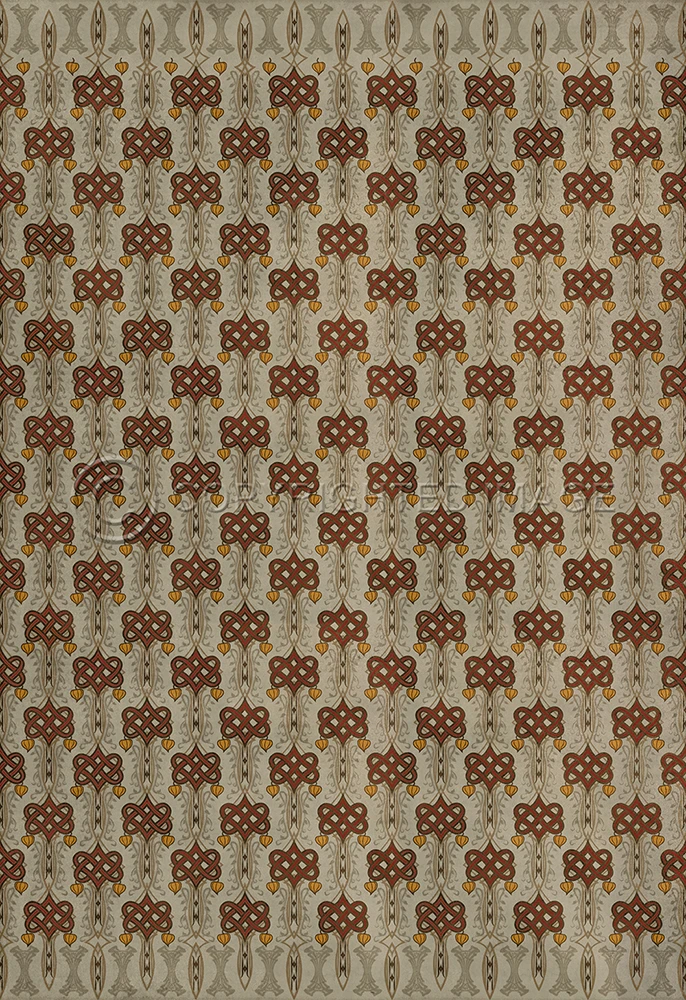 Lord Byron Days are Done - vinyl floor cloth sizes 84x120, 96x140, 120x175