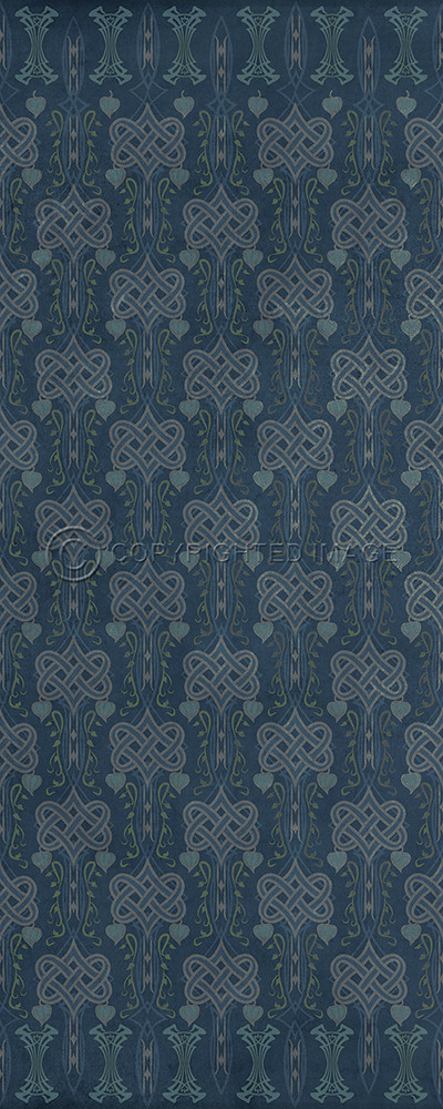 Lord Byron During A Thunderstorm - vinyl floor cloth sizes 30x75, 36x90