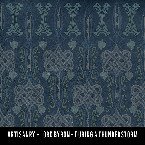 Lord Byron During A Thunderstorm - vinyl floor cloth swatch sample
