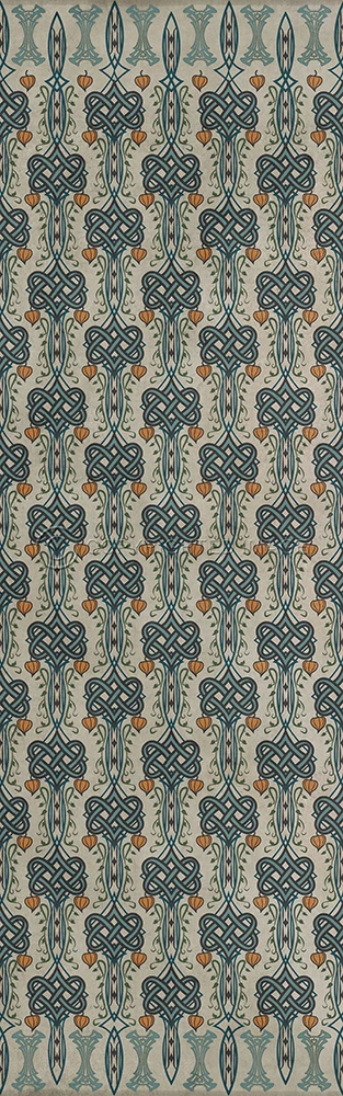 Lord Byron I Speak Not - vinyl floor cloth sizes 24x77, 30x96, 26x83, 36x115