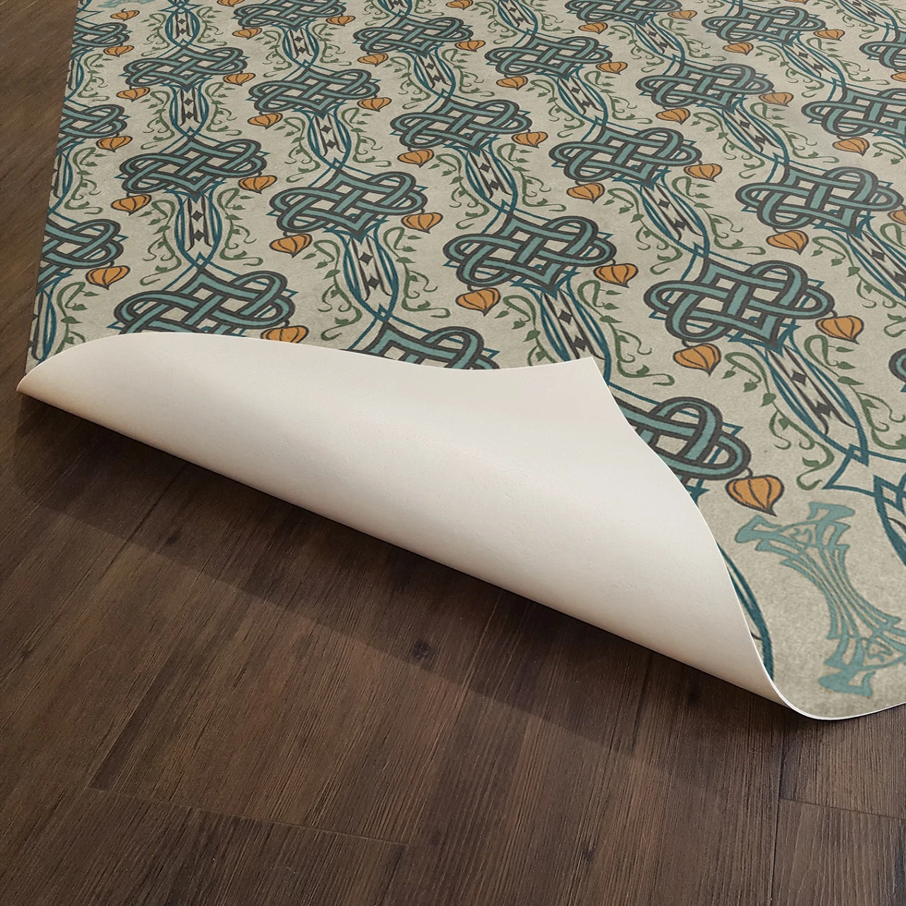 Lord Byron I Speak Not - vinyl floor cloth underside 