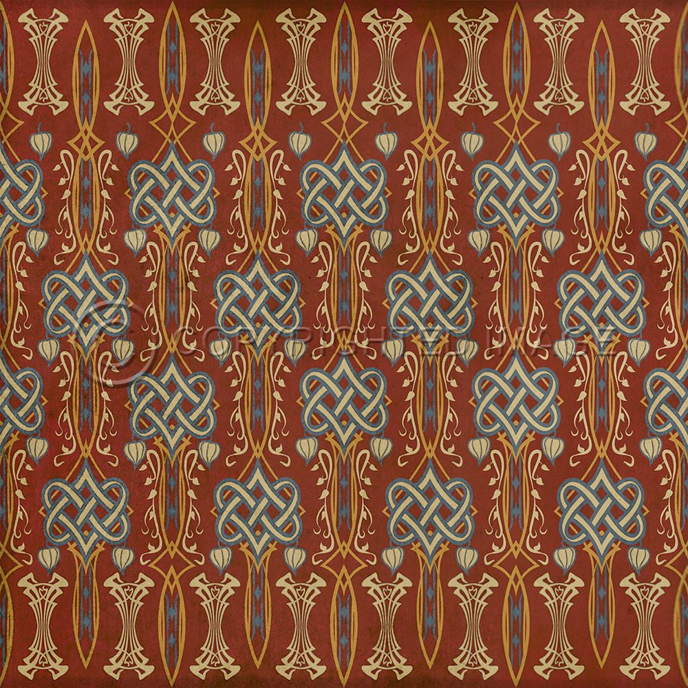 Lord Byron Loves Last Adieu - vinyl floor cloth sizes 36x36, 48x48