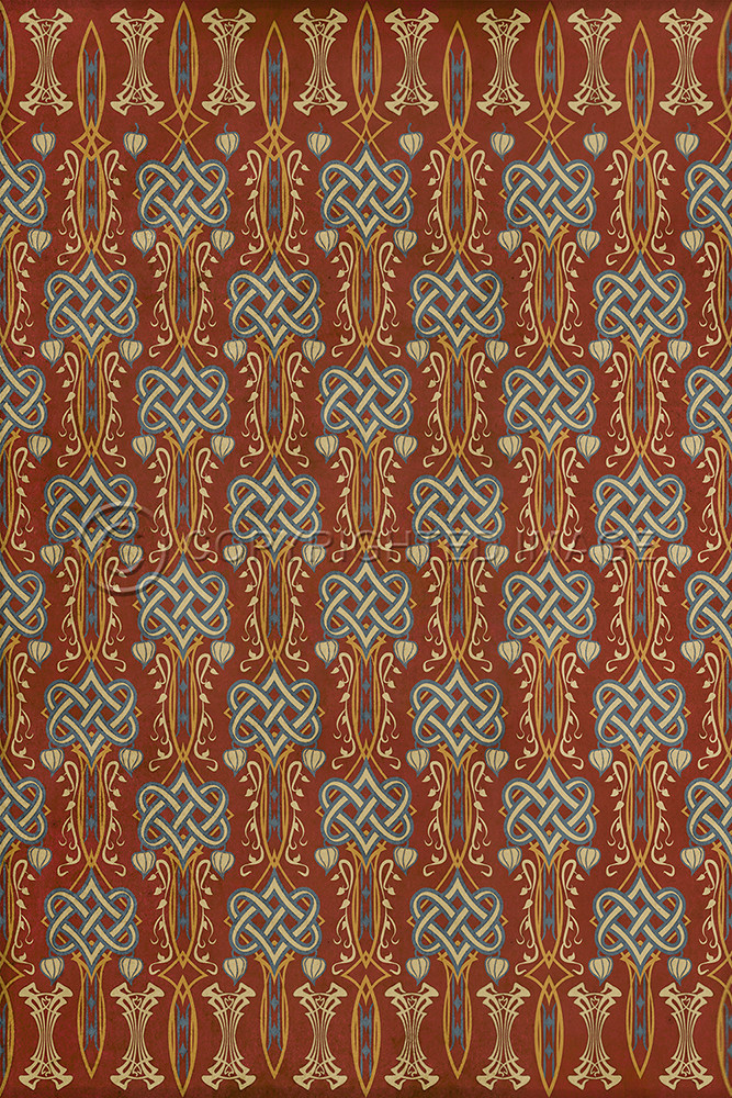 Lord Byron Loves Last Adieu - vinyl floor cloth sizes 52x76, 70x102