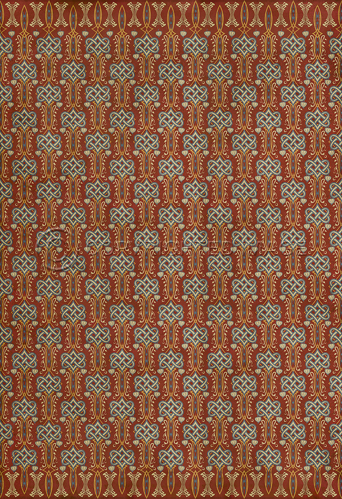 Lord Byron Loves Last Adieu - vinyl floor cloth sizes 84x120, 96x140, 120x175