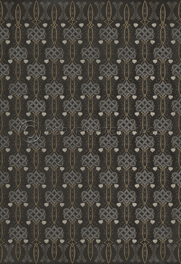 Lord Byron My Soul is Dark - vinyl floor cloth sizes 52x76, 70x102